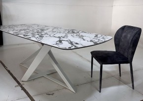 Стол VICENZA 220 BULGARI WHITE, керамика / белый, ®DISAUR в Тюмени - tumen.ok-mebel.com | фото 4