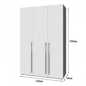 СТОУН С32 Шкаф 3-х створчатый (золотой дуб/графит) в Тюмени - tumen.ok-mebel.com | фото 2