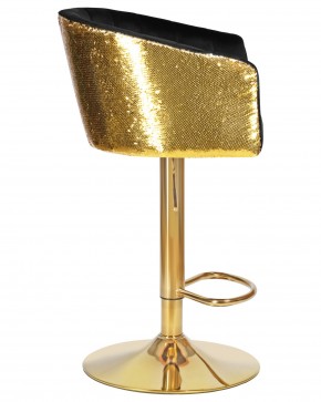 Стул барный DOBRIN DARCY GOLD SHINY, черный велюр с золотыми пайетками в Тюмени - tumen.ok-mebel.com | фото 3