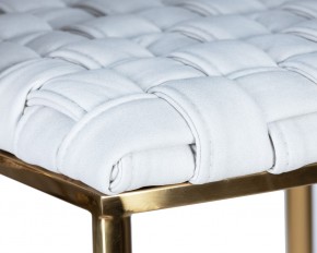 Стул барный DOBRIN EMMA GOLD, белый PU (T-01), белая ткань (F-49) в Тюмени - tumen.ok-mebel.com | фото 8