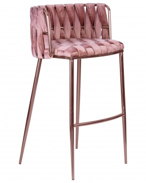 Стул барный DOBRIN EMMA ROSE GOLD, розовый велюр (VF-10) в Тюмени - tumen.ok-mebel.com | фото 2