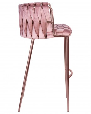 Стул барный DOBRIN EMMA ROSE GOLD, розовый велюр (VF-10) в Тюмени - tumen.ok-mebel.com | фото 3