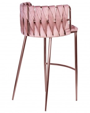 Стул барный DOBRIN EMMA ROSE GOLD, розовый велюр (VF-10) в Тюмени - tumen.ok-mebel.com | фото 4