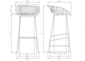Стул барный DOBRIN FRANK, белый в Тюмени - tumen.ok-mebel.com | фото 8