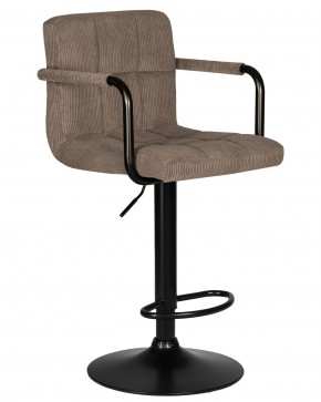 Стул барный DOBRIN KRUGER ARM BLACK, какао вельвет (LAR-E2041-05) в Тюмени - tumen.ok-mebel.com | фото 2