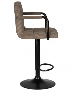 Стул барный DOBRIN KRUGER ARM BLACK, какао вельвет (LAR-E2041-05) в Тюмени - tumen.ok-mebel.com | фото 3