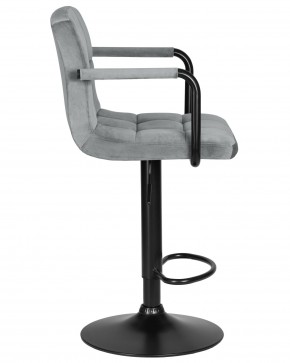 Стул барный DOBRIN KRUGER ARM BLACK, серый велюр (MJ9-75) в Тюмени - tumen.ok-mebel.com | фото 3