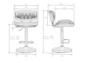 Стул барный DOBRIN MORGAN, цвет черный глянец PU ABD 002 в Тюмени - tumen.ok-mebel.com | фото 11