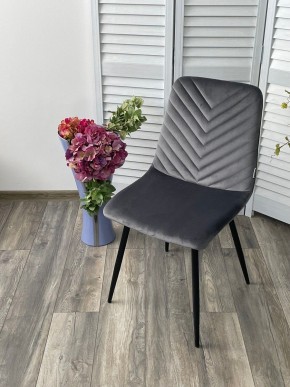Стул DUKE BLUVEL-14 GREY, велюр / черный каркас М-City в Тюмени - tumen.ok-mebel.com | фото 5