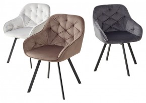 Стул GALE 360 град. поворот. BLUVEL-03 LIGHT GREY, велюр/ черный каркас, М-City в Тюмени - tumen.ok-mebel.com | фото 2