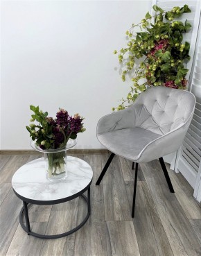 Стул GALE 360 град. поворот. BLUVEL-03 LIGHT GREY, велюр/ черный каркас, М-City в Тюмени - tumen.ok-mebel.com | фото 6