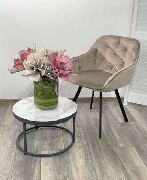 Стул GALE 360 град. поворот. BLUVEL-40 BEIGE, велюр/ черный каркас, М-City в Тюмени - tumen.ok-mebel.com | фото 2