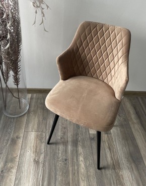 Стул HERMAN 360 град. БЕЖЕВЫЙ #5, велюр / черный каркас М-City в Тюмени - tumen.ok-mebel.com | фото 2