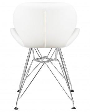 Стул обеденный DOBRIN BUTTERFLY CHROME, ножки хром, цвет белый в Тюмени - tumen.ok-mebel.com | фото 5
