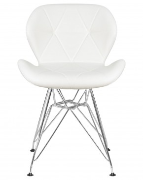 Стул обеденный DOBRIN BUTTERFLY CHROME, ножки хром, цвет белый в Тюмени - tumen.ok-mebel.com | фото 6