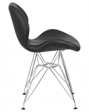 Стул обеденный DOBRIN BUTTERFLY CHROME, ножки хром, цвет чёрный в Тюмени - tumen.ok-mebel.com | фото 3