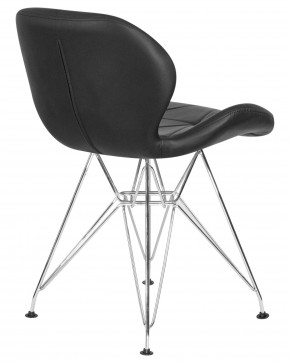 Стул обеденный DOBRIN BUTTERFLY CHROME, ножки хром, цвет чёрный в Тюмени - tumen.ok-mebel.com | фото 4