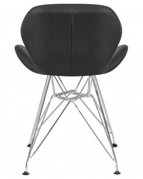 Стул обеденный DOBRIN BUTTERFLY CHROME, ножки хром, цвет чёрный в Тюмени - tumen.ok-mebel.com | фото 5