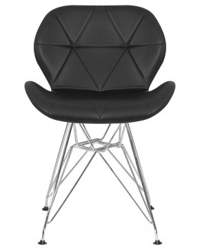 Стул обеденный DOBRIN BUTTERFLY CHROME, ножки хром, цвет чёрный в Тюмени - tumen.ok-mebel.com | фото 7