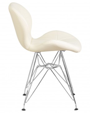 Стул обеденный DOBRIN BUTTERFLY CHROME, ножки хром, цвет кремовый в Тюмени - tumen.ok-mebel.com | фото 3
