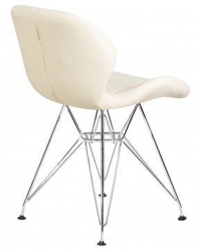 Стул обеденный DOBRIN BUTTERFLY CHROME, ножки хром, цвет кремовый в Тюмени - tumen.ok-mebel.com | фото 4