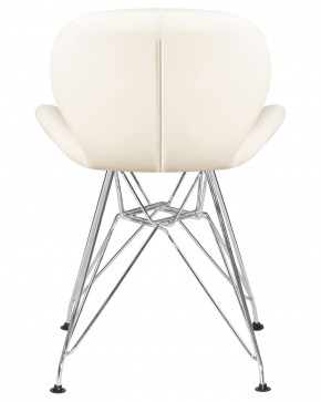 Стул обеденный DOBRIN BUTTERFLY CHROME, ножки хром, цвет кремовый в Тюмени - tumen.ok-mebel.com | фото 5