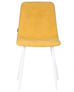 Стул обеденный DOBRIN CHILLY ROMBO, Горчичный Simple 15, основание белый в Тюмени - tumen.ok-mebel.com | фото 7