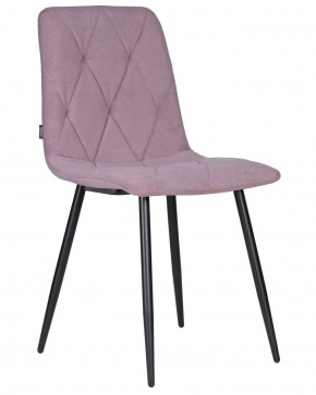 Стул обеденный DOBRIN CHILLY ROMBO, Лавандовый Simple 48, основание черное в Тюмени - tumen.ok-mebel.com | фото
