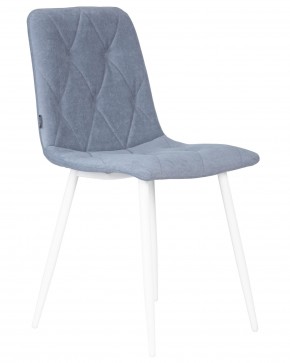 Стул обеденный DOBRIN CHILLY ROMBO, Серо-голубой Simple 26, основание белый в Тюмени - tumen.ok-mebel.com | фото 2