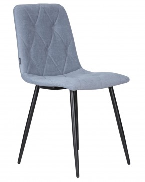 Стул обеденный DOBRIN CHILLY ROMBO, Серо-голубой Simple 26, основание черное в Тюмени - tumen.ok-mebel.com | фото 2