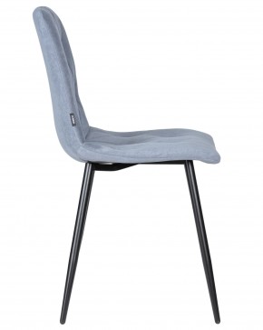 Стул обеденный DOBRIN CHILLY ROMBO, Серо-голубой Simple 26, основание черное в Тюмени - tumen.ok-mebel.com | фото 3