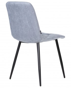 Стул обеденный DOBRIN CHILLY ROMBO, Серо-голубой Simple 26, основание черное в Тюмени - tumen.ok-mebel.com | фото 4