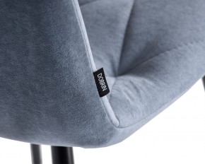 Стул обеденный DOBRIN CHILLY ROMBO, Серо-голубой Simple 26, основание черное в Тюмени - tumen.ok-mebel.com | фото 7