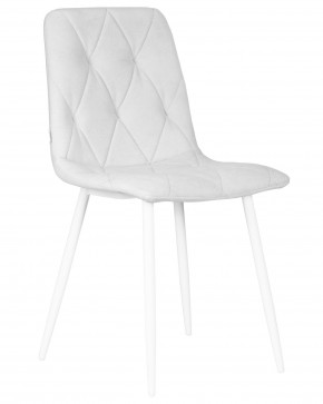 Стул обеденный DOBRIN CHILLY ROMBO, Светло-серый Simple 29, основание белое в Тюмени - tumen.ok-mebel.com | фото