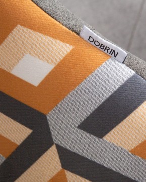Стул обеденный DOBRIN MARKUS, ЭМАЛЬ ЧЕРНЫЙ МУАР ткань Candy Graphite+Escada Ochre в Тюмени - tumen.ok-mebel.com | фото 10