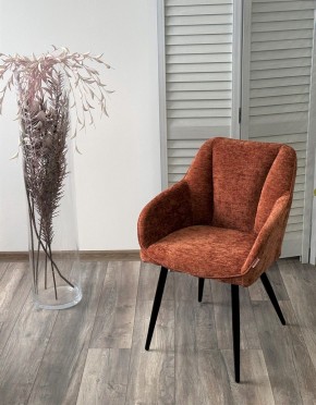 Стул REFLET 3018-09 терракотовый, шенилл / черный каркас, ®DISAUR в Тюмени - tumen.ok-mebel.com | фото 3