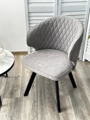 Стул SKAT 360 град. поворот. B22 Серый, велюр / черный каркас, М-City в Тюмени - tumen.ok-mebel.com | фото 3