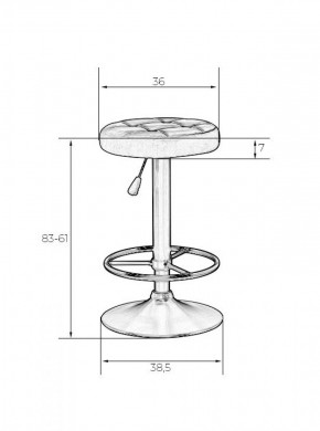 Табурет барный DOBRIN BRUNO LM-5008 (бело-чёрный) в Тюмени - tumen.ok-mebel.com | фото 2