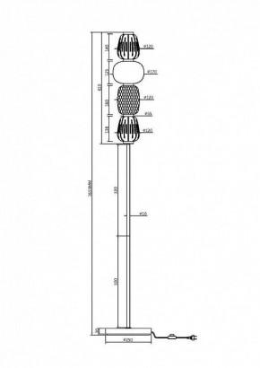 Торшер Maytoni Pattern MOD267FL-L32G3K в Тюмени - tumen.ok-mebel.com | фото 3