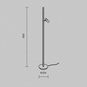 Торшер Maytoni Thin MOD395FL-L28B3K в Тюмени - tumen.ok-mebel.com | фото 5