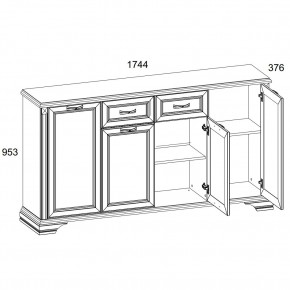 Тумба 4D1S, MONAKO, цвет Сосна винтаж/дуб анкона в Тюмени - tumen.ok-mebel.com | фото 2