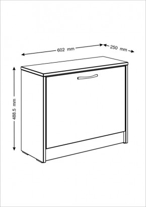 Тумба ОРИОН с одной полкой для обуви, цвет белый в Тюмени - tumen.ok-mebel.com | фото 3