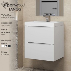 Тумба под раковину Uperwood Tanos 100 см, подвесная, белая матовая в Тюмени - tumen.ok-mebel.com | фото 4