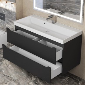 Тумба под раковину Uperwood Tanos 100 см, подвесная, черная матовая в Тюмени - tumen.ok-mebel.com | фото 10