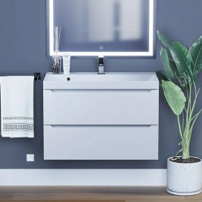 Тумба под раковину Uperwood Tanos 80 см, подвесная, белая матовая в Тюмени - tumen.ok-mebel.com | фото