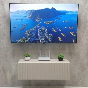 Тумба подвесная под ТВ LINES MTV3-MA 900 Бежевый (Леда-М 10.1.5) в Тюмени - tumen.ok-mebel.com | фото 3