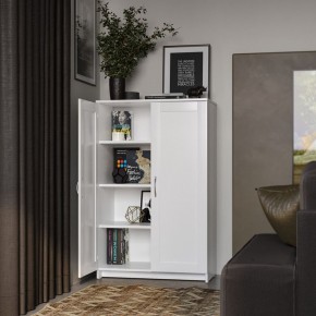 Тумба СИРИУС двухдверная высокая, цвет белый в Тюмени - tumen.ok-mebel.com | фото 4