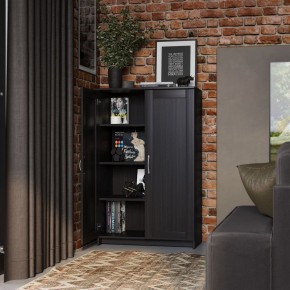 Тумба СИРИУС двухдверная высокая, цвет Дуб Венге в Тюмени - tumen.ok-mebel.com | фото 4
