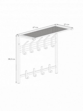 Вешалка-полка Торонто 22 в Тюмени - tumen.ok-mebel.com | фото 2