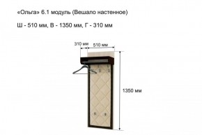 Вешало настенное "Ольга 6.1" в Тюмени - tumen.ok-mebel.com | фото 3